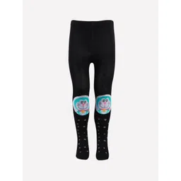 Bonjour Girls Black Doraemon Printed Anti Odour Knitted Tights-picture-24