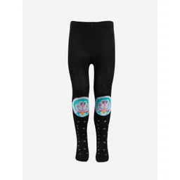 Bonjour Girls Black Doraemon Printed Cotton Ankle Length Training Tights-picture-20