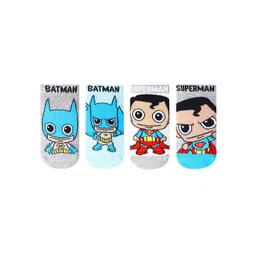 Bonjour Kids Pack of 4 Chibi Batman & Superman Socks-picture-36