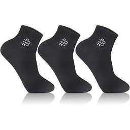 bonjour Men Cushioned Black Ankle-Length Joggers Sports Socks || Ankle length sports socks foe mens || Men's Low Cut Socks || Men's Socks- Pack of 3-picture-38