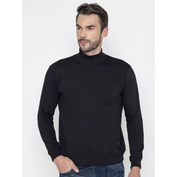 Bonjour Men High Neck Long Sleeves Sweatshirt-image-12