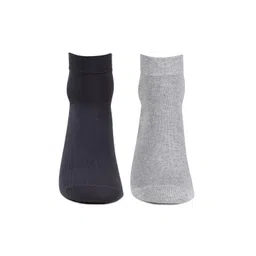 Bonjour Men Pack Of 2 Assorted Sweat Absorbency Cotton Ankle-Length Socks-image-40