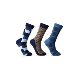 Bonjour Men Pack Of 3 Assorted Calf-Length Socks-picture-29