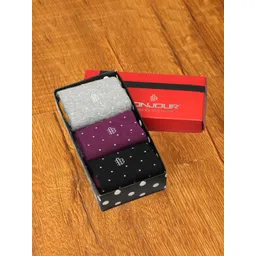 Bonjour Men Pack of 3 Assorted Calf Length Socks-image-33