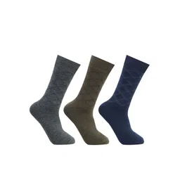 Bonjour Men Pack Of 3 Striped Calf-Length Socks-picture-27