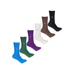Bonjour Men Pack Of 6 Assorted Calf-Length Socks-image-32