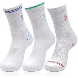 bonjour Men's Crew Length Cotton Socks (Pack Of 3 Pairs) (BRO7003-PO3_White)-picture-35