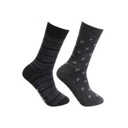 Bonjour Multicolor Cotton Striped Socks - Pack of 2-picture-36