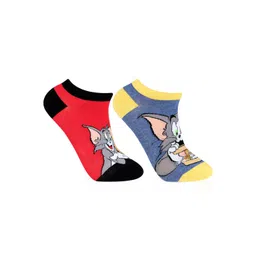 Bonjour Unisex Pack of 2 Tom and Jerry Printed Assorted Cotton Socks-picture-28