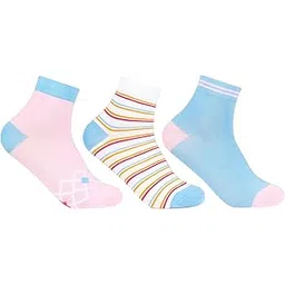 bonjour Women's Whisper Soft & Comfort Anklet Socks || Ankle Leangth socks for women's || Fancy Socks for womens - Pack of 3-picture-41