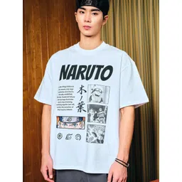 Bonkers Corner Men Naruto Typography Oversized T-shirt-picture-38