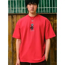 Bonkers Corner Men Printed Applique T-shirt-image-46