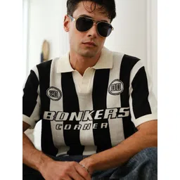 Bonkers Corner Men Striped Polo Collar T-shirt-image-17