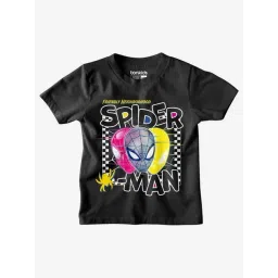 Bonkids Boys Graphic Printed Round Neck Cotton Spider-Man T-Shirt-picture-13