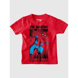 Bonkids Boys Superhero Printed Spider-Man Cotton T-Shirt-picture-15