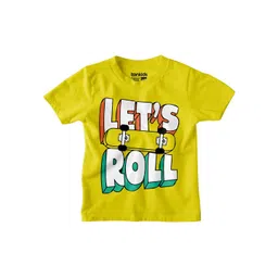BONKIDS Boys Typography Printed Applique T-shirt-picture-39