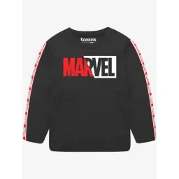 Bonkids Boys Typography Printed Applique T-Shirt-picture-37