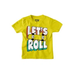 Bonkids Boys Typography Printed Applique T-Shirt-picture-33