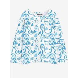 BONKIDS Girls Abstract Printed Round Neck Long Sleeves T-shirt-picture-12