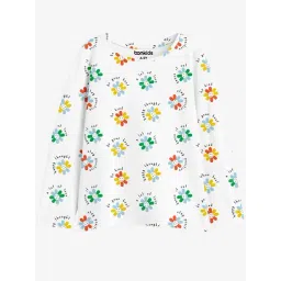 Bonkids Girls Floral Printed Round Neck Long Sleeves Cotton T-Shirt-picture-37