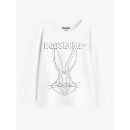 Bonkids Girls Typography Printed Round Neck Long Sleeves Cotton T-Shirt-picture-43