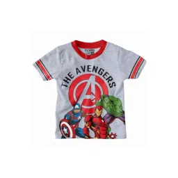 Bonkids Kids Grey & Red Cotton Printed Avengers T-Shirt-picture-11