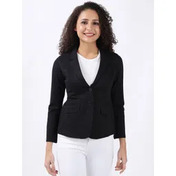 Bonnaty Notched Lapel Single-Breasted Blazer-picture-35