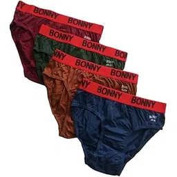 Bonny Men’s Cotton Briefs | Soft Red Outer Elastic | Comfortable Underwear – Pack of 3-picture-37