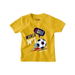 BonOrganik Boys Typography 3 Printed Applique T-shirt-picture-16