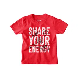 BonOrganik Boys Typography 3 Printed T-shirt-picture-29