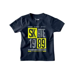 BonOrganik Boys Typography Printed Applique T-shirt-picture-29