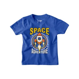 BonOrganik Boys Typography Printed Applique T-shirt-picture-32