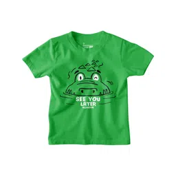 BonOrganik Boys Typography Printed Applique T-shirt-picture-22