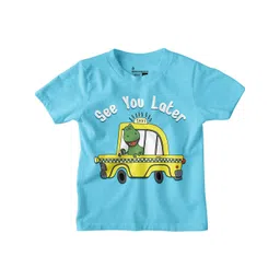 BonOrganik Boys Typography Printed Applique T-shirt-picture-33