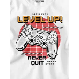 BonOrganik Boys Typography Printed Applique T-shirt image 3