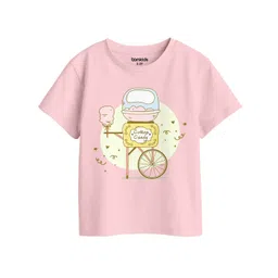 BonOrganik Girls Graphic Printed Round Neck Cotton T-shirt-picture-19