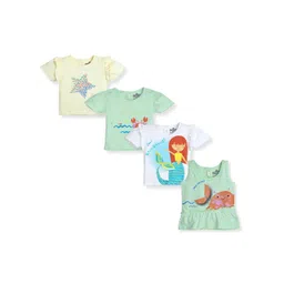 BONTOTS Girls 4 Printed Organic Cotton Applique T-shirt-picture-23