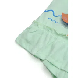 BONTOTS Girls Floral Printed Organic Cotton Cut Outs T-shirt image 2