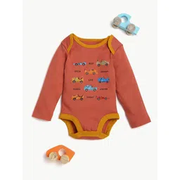 BONTOTS Infant Boys Printed Organic Cotton Bodysuit-picture-40
