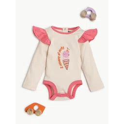 BONTOTS Infant Girls Printed Organic Cotton Bodysuit-picture-54