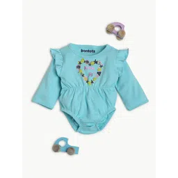 BONTOTS Infant Girls Printed Organic Cotton Soft & Rash-Free Bodysuit-picture-37