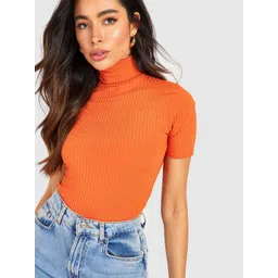 Boohoo Ribbed High-Neck Bodysuit-picture-12