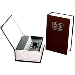 Book Safe With Key & Combination Lock | Dictionary-shaped Hidden Money Box | Secret Metal Lock Box For Cash, Coins, Jewelry | Diversion Book Safe For Home & Office (1Pcs) (Combination Lock)-picture-14