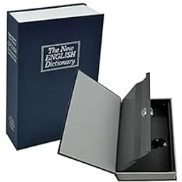Book Safe with Key Lock, Dictionary Diversion Book Safe, Portable Safe Box, Great for Storing Money, Jewelry and Passport(Multicolour)-image-15