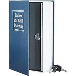 Book Safe With Key Lock/Metal Book Locker Dictionary Safe Vault with Key Lock Hidden Secret Book Safe Vault Jewelry Money Cash Box-image-9
