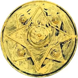 BookMyCostume Antique War Shield Dhaal Single Piece Kids Adults Fancy Dress Costume Accessory Golden-picture-12