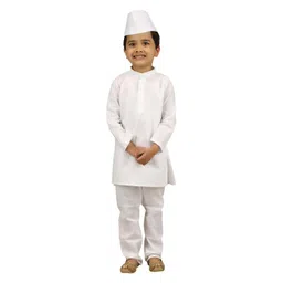 BookMyCostume Indian Politician Neta Ji Fancy Dress Costume - White-picture-20