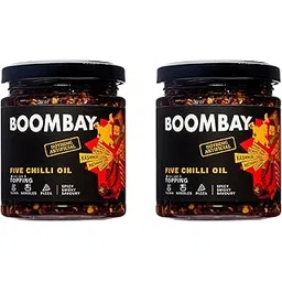 Boombay Five Chilli Oil Topping 190 grams | Nothing Artificial | No Bad Oils | Zero Sugar | Plant Based | Use as a Tadka for Dal, Topping on Pizza, Spicy Flavour to Noodles (Pack of 2)-picture-12