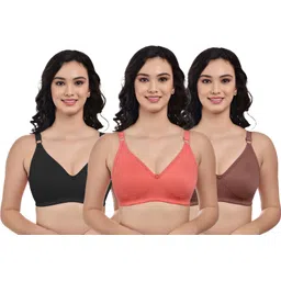 boomshy Pack of 3 Women Everyday Non Padded Bra-picture-18