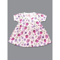 Born Babies Floral Print Organic Cotton A-Line Dress-picture-14